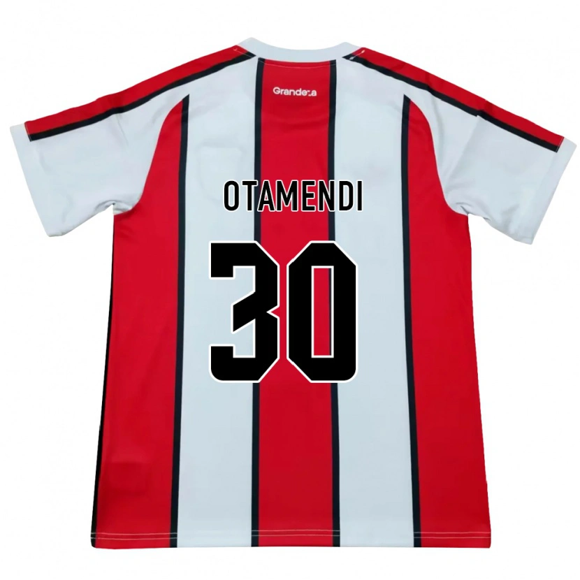 Danxen Homme Maillot Nicolás Otamendi #30 Blanc Rouge Noir Tenues Extérieur 2026/27 T-Shirt