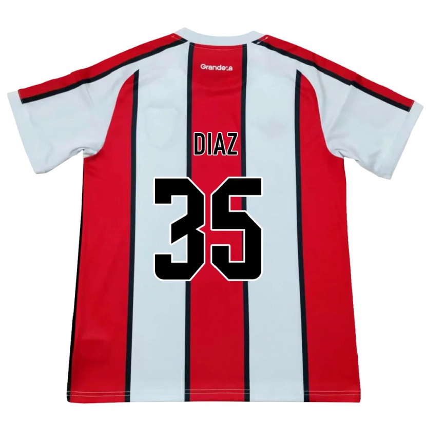 Danxen Homme Maillot Leonardo Diaz #35 Blanc Rouge Noir Tenues Extérieur 2026/27 T-Shirt