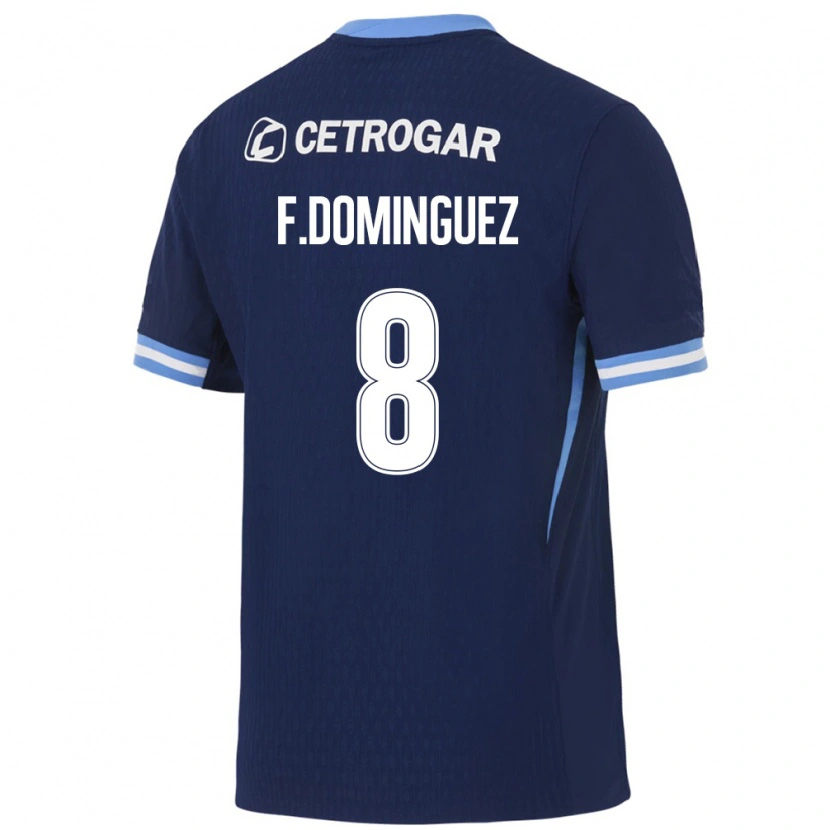Danxen Homme Maillot Fabricio Dominguez #8 Bleu Royal Bleu Clair Blanc Tenues Extérieur 2026/27 T-Shirt