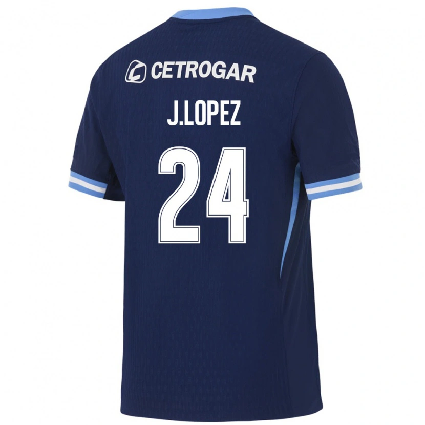 Danxen Homme Maillot Julian Lopez #24 Bleu Royal Bleu Clair Blanc Tenues Extérieur 2026/27 T-Shirt