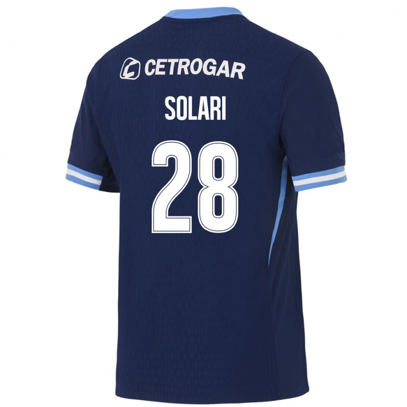 Danxen Homme Maillot Santiago Solari #28 Bleu Royal Bleu Clair Blanc Tenues Extérieur 2026/27 T-Shirt