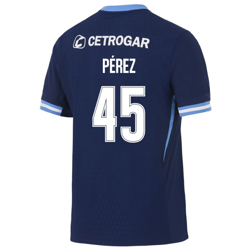 Danxen Homme Maillot Ezequiel Pérez #45 Bleu Royal Bleu Clair Blanc Tenues Extérieur 2026/27 T-Shirt