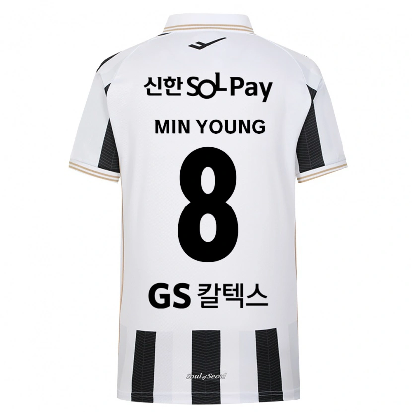 Danxen Homme Maillot Min-Young Gwak #8 Noir Blanc Tenues Extérieur 2026/27 T-Shirt