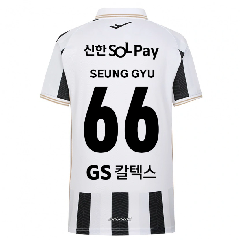 Danxen Homme Maillot Seung-Gyu Han #66 Noir Blanc Tenues Extérieur 2026/27 T-Shirt