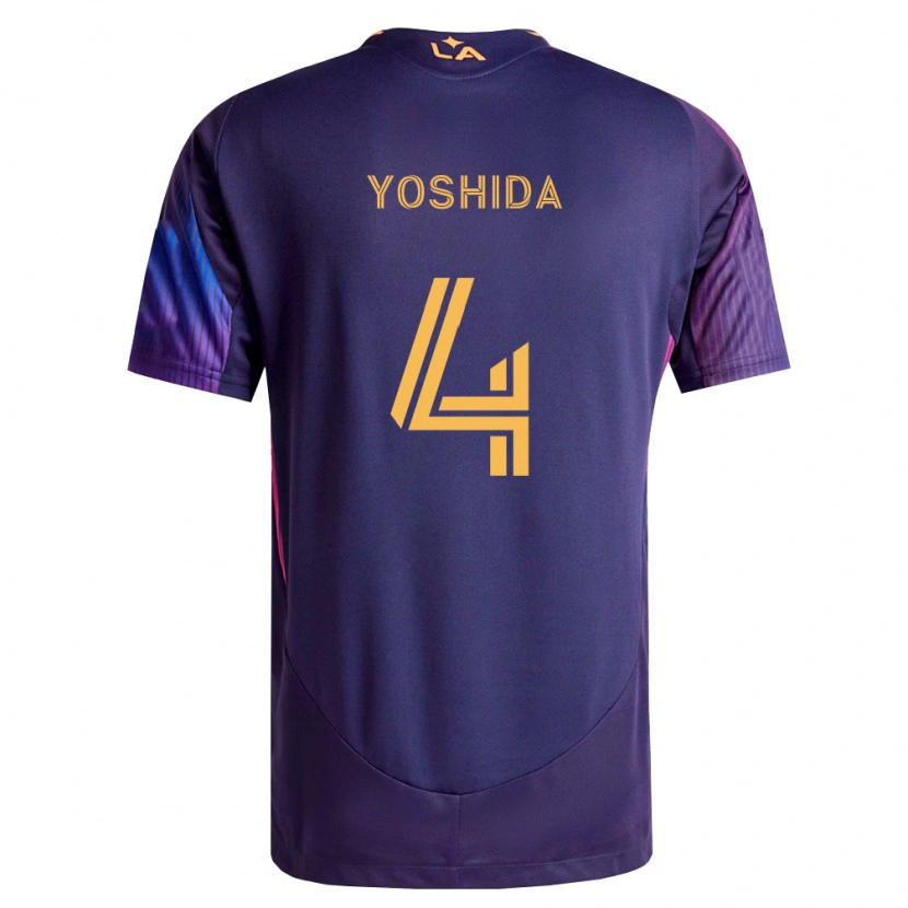 Danxen Homme Maillot Maya Yoshida #4 Pourpre Foncé Jaune Tenues Extérieur 2026/27 T-Shirt