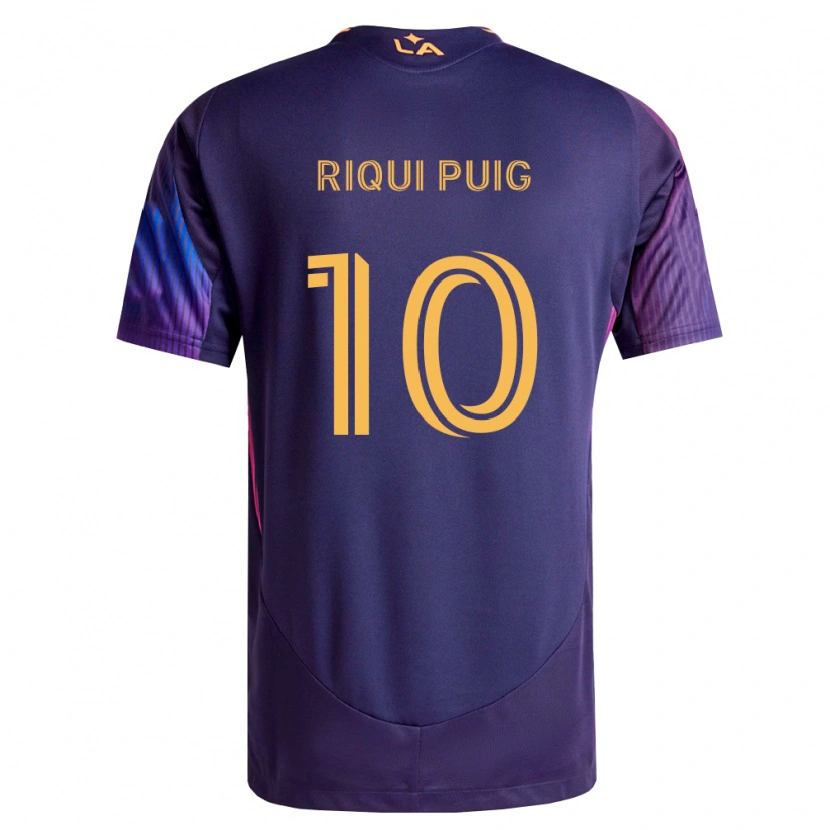 Danxen Homme Maillot Riqui Puig #10 Pourpre Foncé Jaune Tenues Extérieur 2026/27 T-Shirt