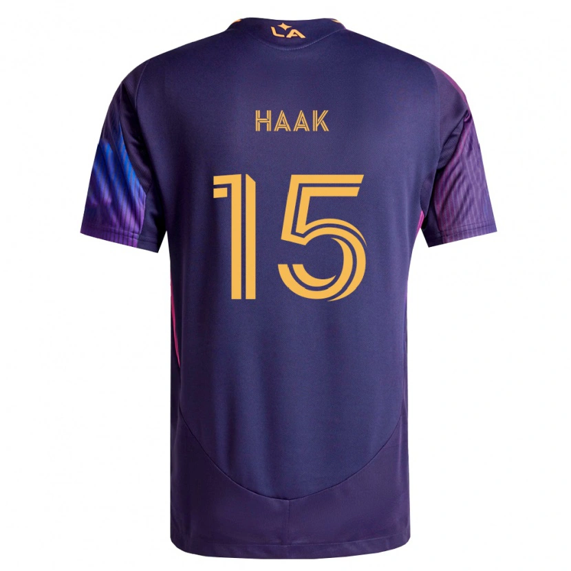 Danxen Homme Maillot Justin Haak #15 Pourpre Foncé Jaune Tenues Extérieur 2026/27 T-Shirt