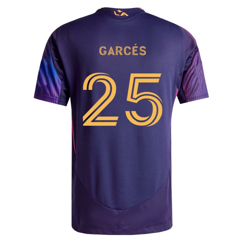 Danxen Homme Maillot Carlos Garcés #25 Pourpre Foncé Jaune Tenues Extérieur 2026/27 T-Shirt