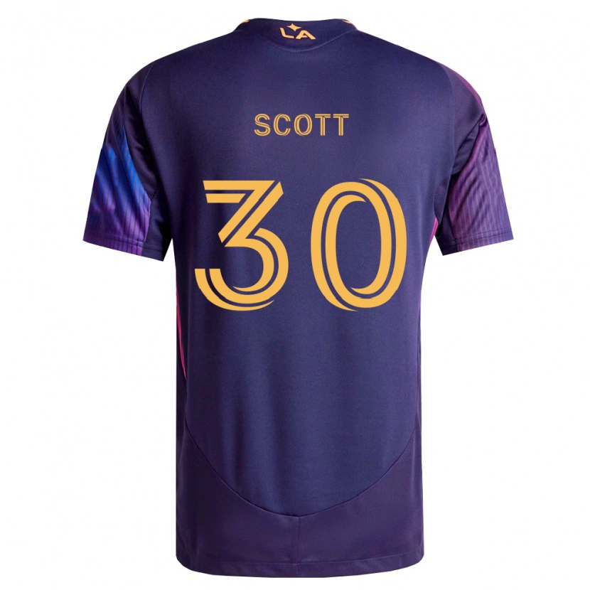 Danxen Homme Maillot Brady Scott #30 Pourpre Foncé Jaune Tenues Extérieur 2026/27 T-Shirt