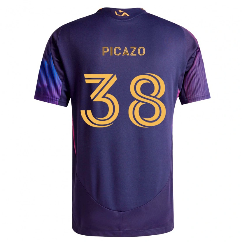 Danxen Homme Maillot Axel Picazo #38 Pourpre Foncé Jaune Tenues Extérieur 2026/27 T-Shirt