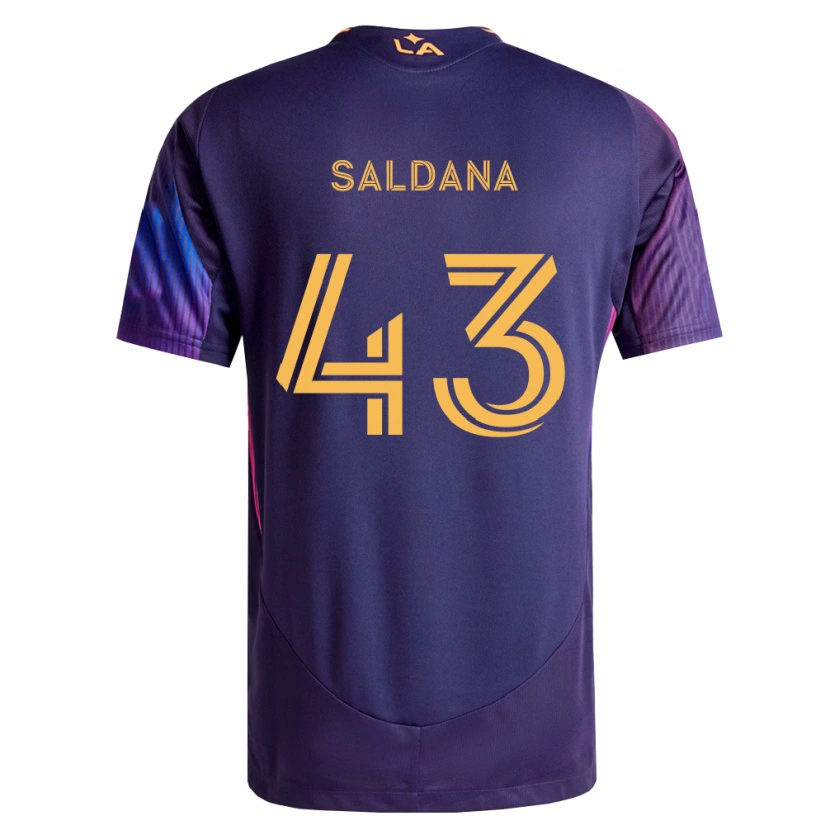 Danxen Homme Maillot Adam Saldaña #43 Pourpre Foncé Jaune Tenues Extérieur 2026/27 T-Shirt