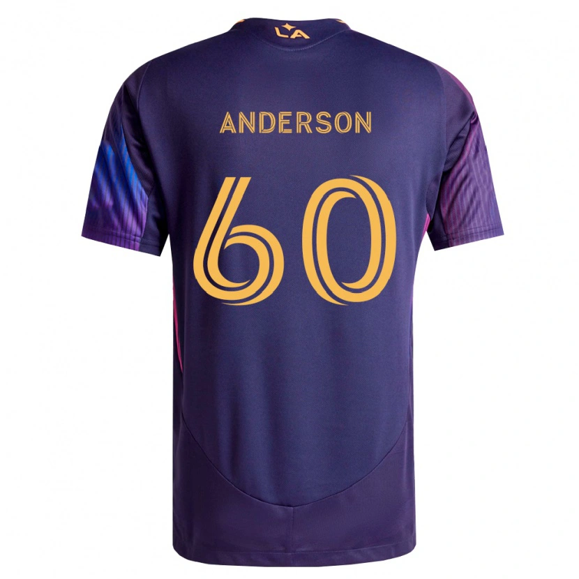 Danxen Homme Maillot Nolan Anderson #60 Pourpre Foncé Jaune Tenues Extérieur 2026/27 T-Shirt