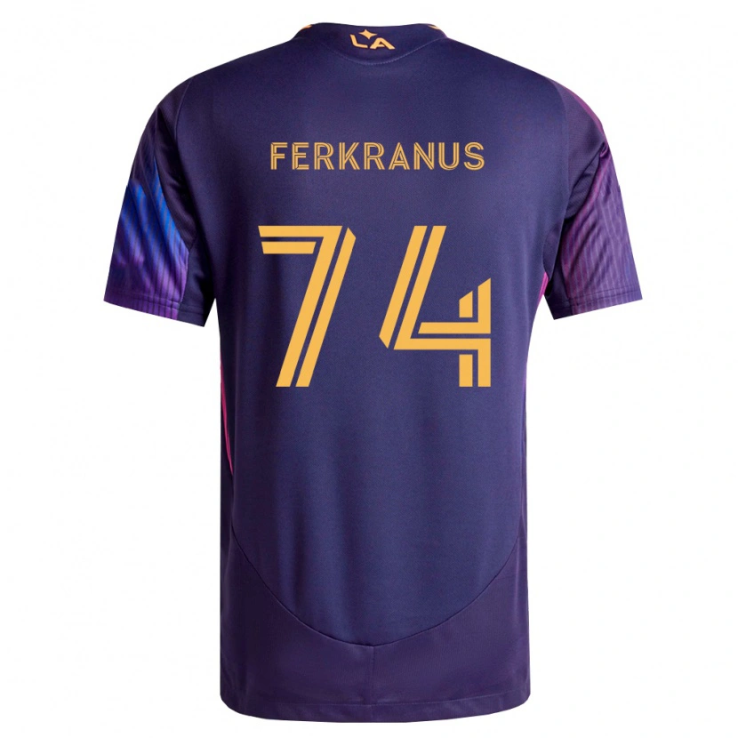Danxen Homme Maillot Marcus Ferkranus #74 Pourpre Foncé Jaune Tenues Extérieur 2026/27 T-Shirt