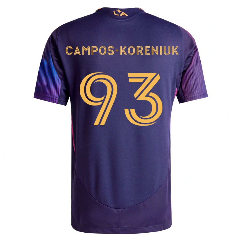 Danxen Homme Maillot K Campos-Koreniuk #93 Pourpre Foncé Jaune Tenues Extérieur 2026/27 T-Shirt