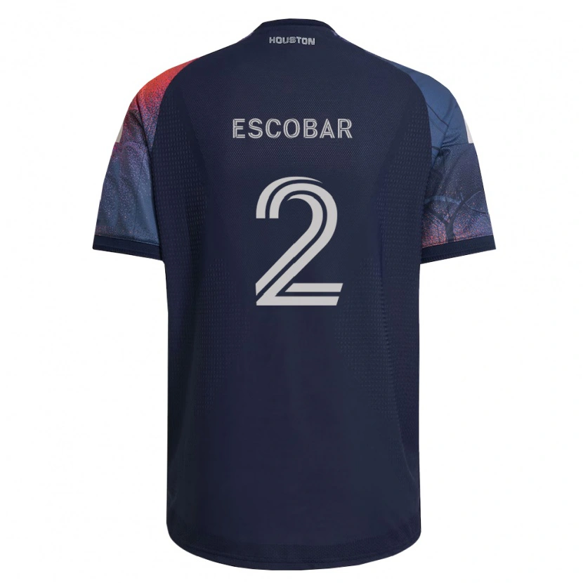 Danxen Homme Maillot Franco Escobar #2 Bleu Foncé Blanc Orange Tenues Extérieur 2026/27 T-Shirt