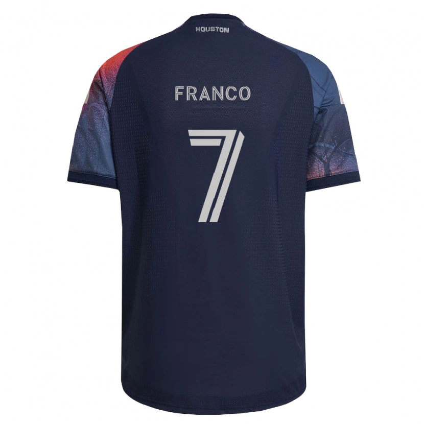 Danxen Homme Maillot Iván Franco #7 Bleu Foncé Blanc Orange Tenues Extérieur 2026/27 T-Shirt