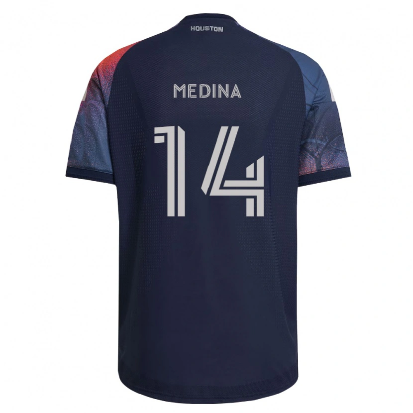 Danxen Homme Maillot Jeferson Medina #14 Bleu Foncé Blanc Orange Tenues Extérieur 2026/27 T-Shirt