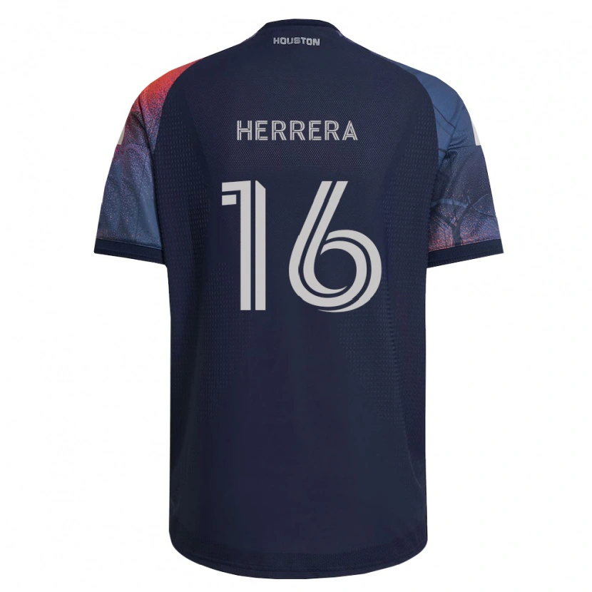 Danxen Homme Maillot Héctor Herrera #16 Bleu Foncé Blanc Orange Tenues Extérieur 2026/27 T-Shirt