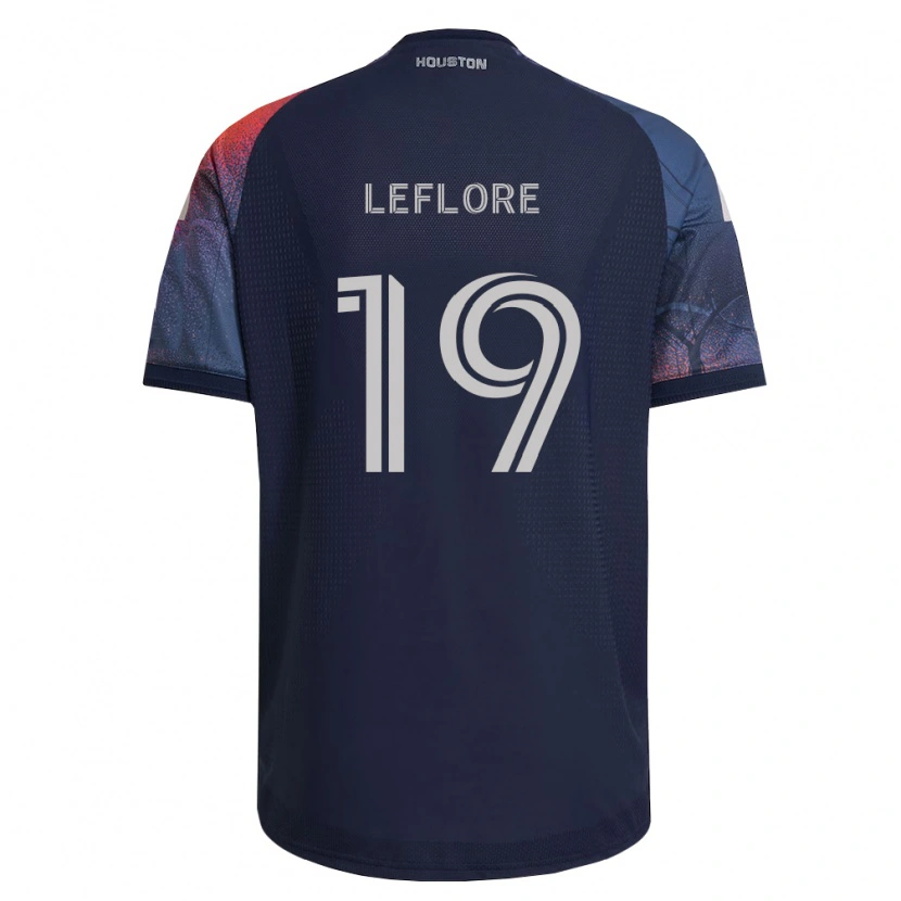 Danxen Homme Maillot Isaiah Leflore #19 Bleu Foncé Blanc Orange Tenues Extérieur 2026/27 T-Shirt