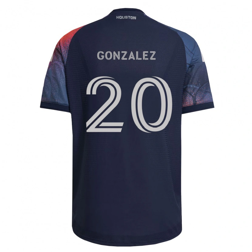 Danxen Homme Maillot Christopher Gonzalez #20 Bleu Foncé Blanc Orange Tenues Extérieur 2026/27 T-Shirt