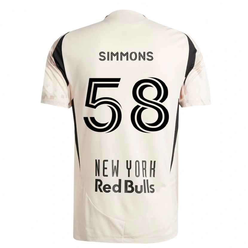 Danxen Homme Maillot Caleb Simmons #58 Blanc Cassé Rouge Noir Tenues Extérieur 2026/27 T-Shirt