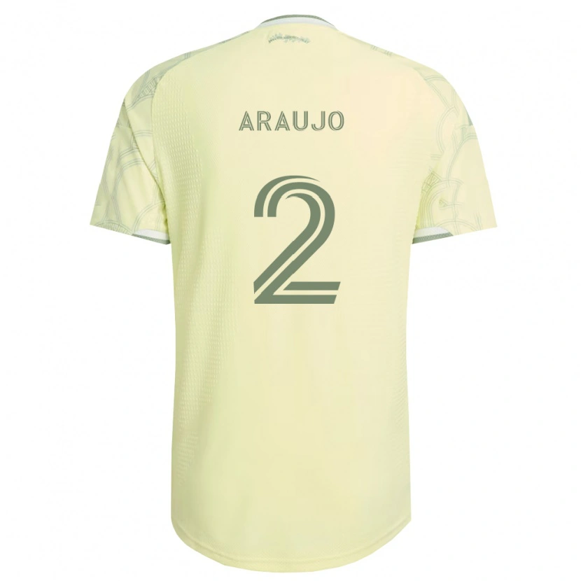 Danxen Homme Maillot Miguel Araujo #2 Beige Blanc Tenues Extérieur 2026/27 T-Shirt