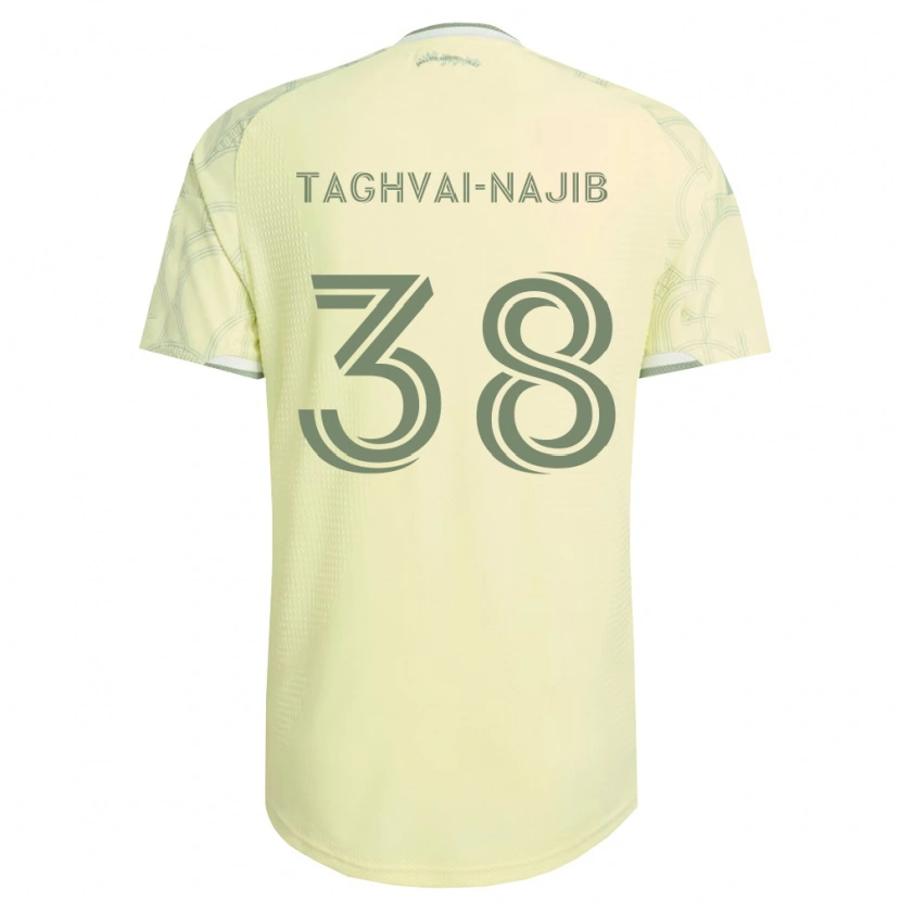 Danxen Homme Maillot Braxton Taghvai-Najib #38 Beige Blanc Tenues Extérieur 2026/27 T-Shirt