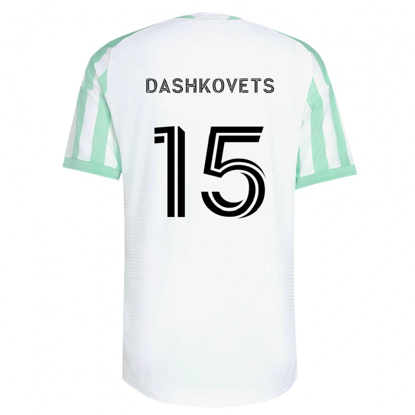 Danxen Homme Maillot Artem Dashkovets #15 Vert Clair Noir Blanc Tenues Extérieur 2026/27 T-Shirt