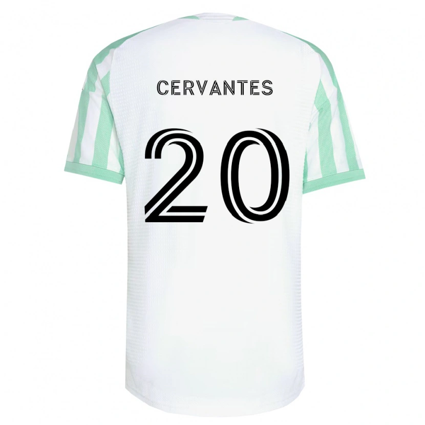 Danxen Homme Maillot Aaron Cervantes #20 Vert Clair Noir Blanc Tenues Extérieur 2026/27 T-Shirt