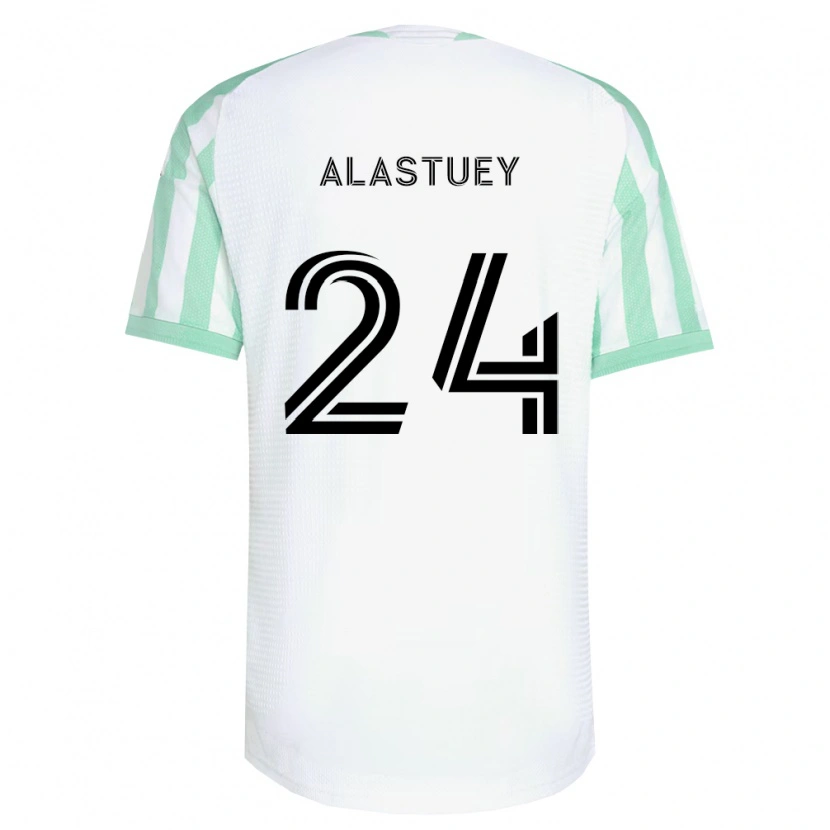 Danxen Homme Maillot Jorge Alastuey #24 Vert Clair Noir Blanc Tenues Extérieur 2026/27 T-Shirt