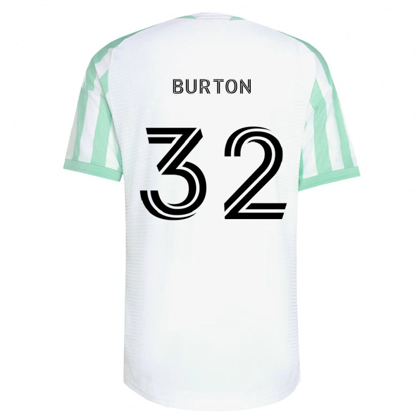Danxen Homme Maillot Micah Burton #32 Vert Clair Noir Blanc Tenues Extérieur 2026/27 T-Shirt