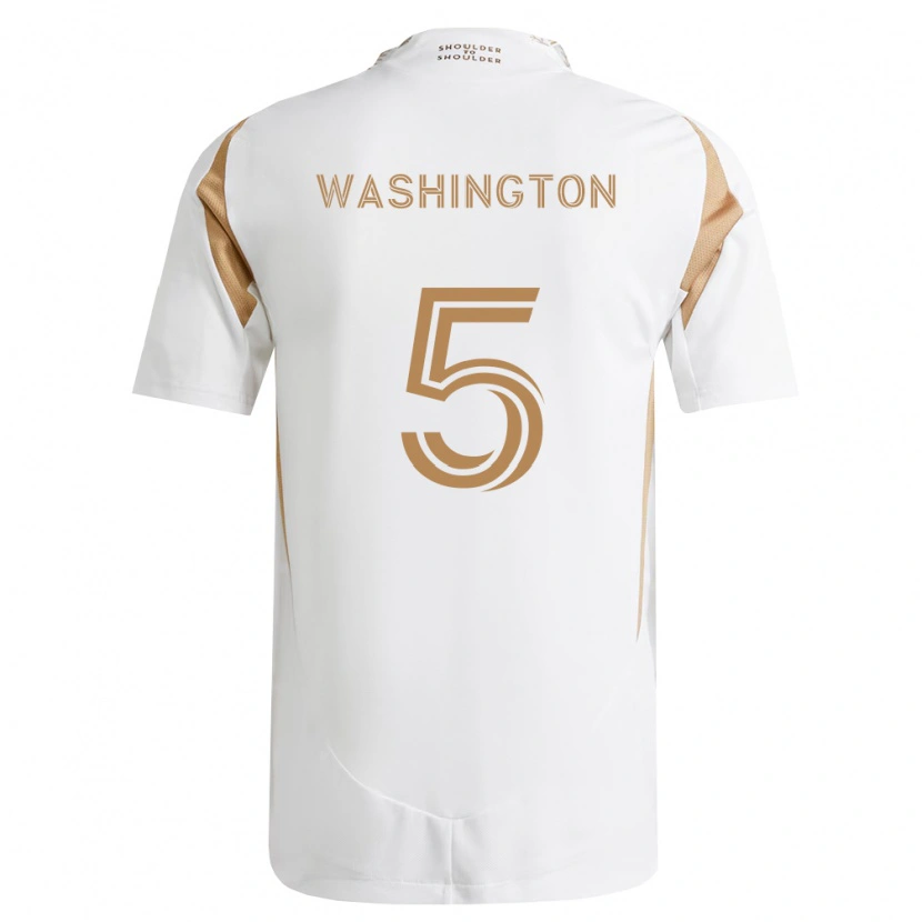 Danxen Homme Maillot Mason Washington #5 Blanc Marron Tenues Extérieur 2026/27 T-Shirt