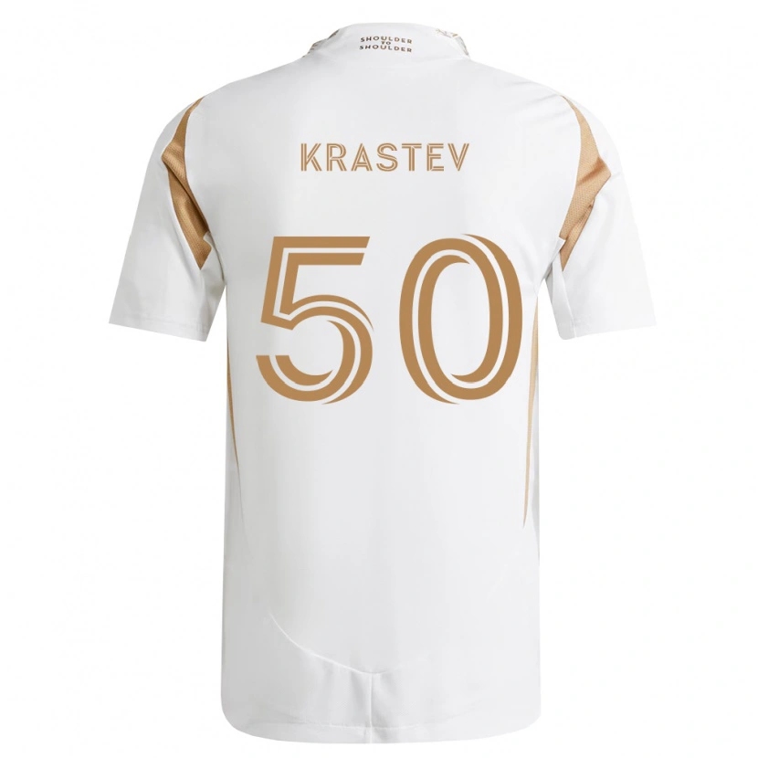 Danxen Homme Maillot Filip Krastev #50 Blanc Marron Tenues Extérieur 2026/27 T-Shirt