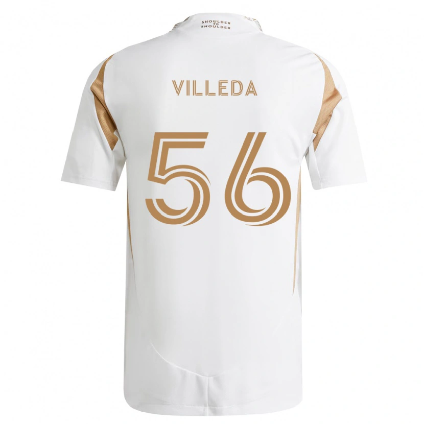 Danxen Homme Maillot Eddie Villeda #56 Blanc Marron Tenues Extérieur 2026/27 T-Shirt