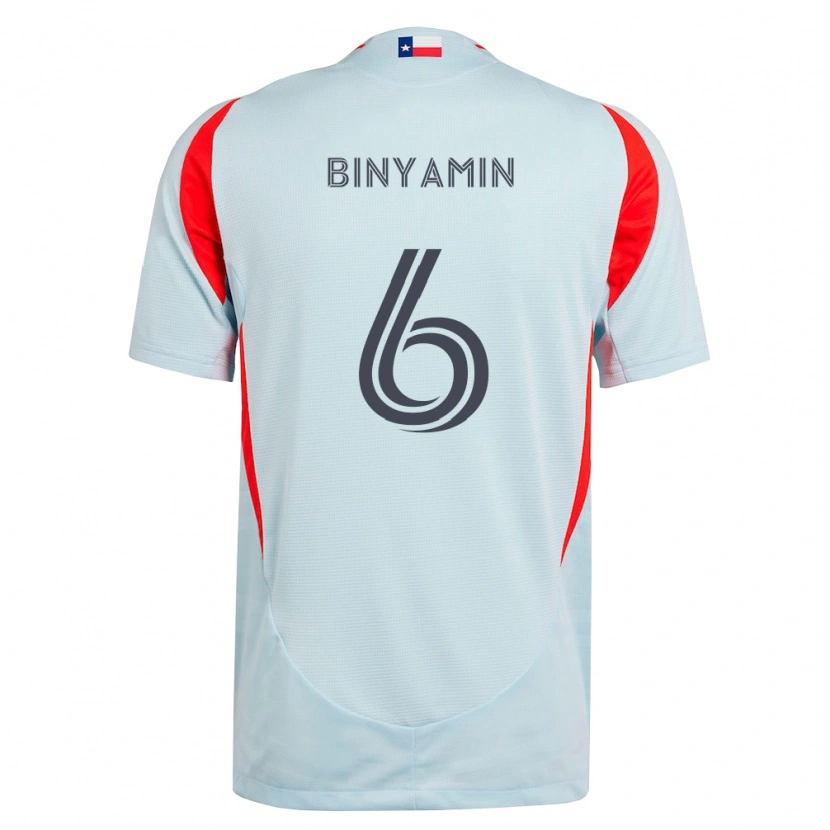 Danxen Homme Maillot Ran Binyamin #6 Gris Foncé Rouge Blanc Tenues Extérieur 2026/27 T-Shirt