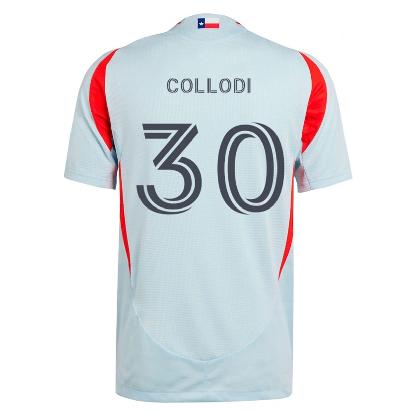 Danxen Homme Maillot Michael Collodi #30 Gris Foncé Rouge Blanc Tenues Extérieur 2026/27 T-Shirt