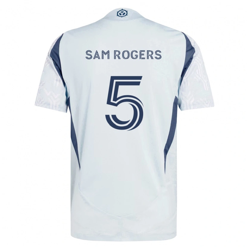 Danxen Homme Maillot Sam Rogers #5 Bleu Gris Blanc Tenues Extérieur 2026/27 T-Shirt