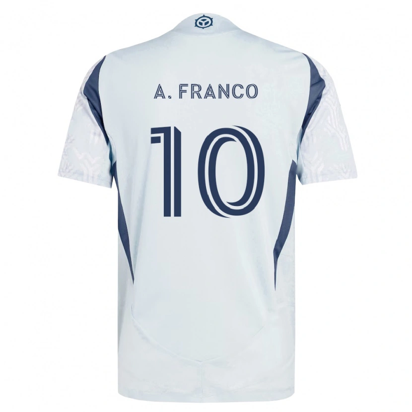 Danxen Homme Maillot André Franco #10 Bleu Gris Blanc Tenues Extérieur 2026/27 T-Shirt
