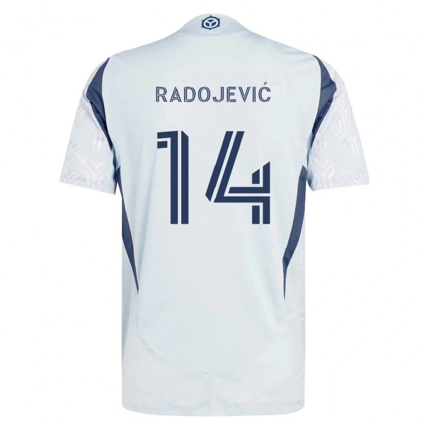 Danxen Homme Maillot Viktor Radojević #14 Bleu Gris Blanc Tenues Extérieur 2026/27 T-Shirt