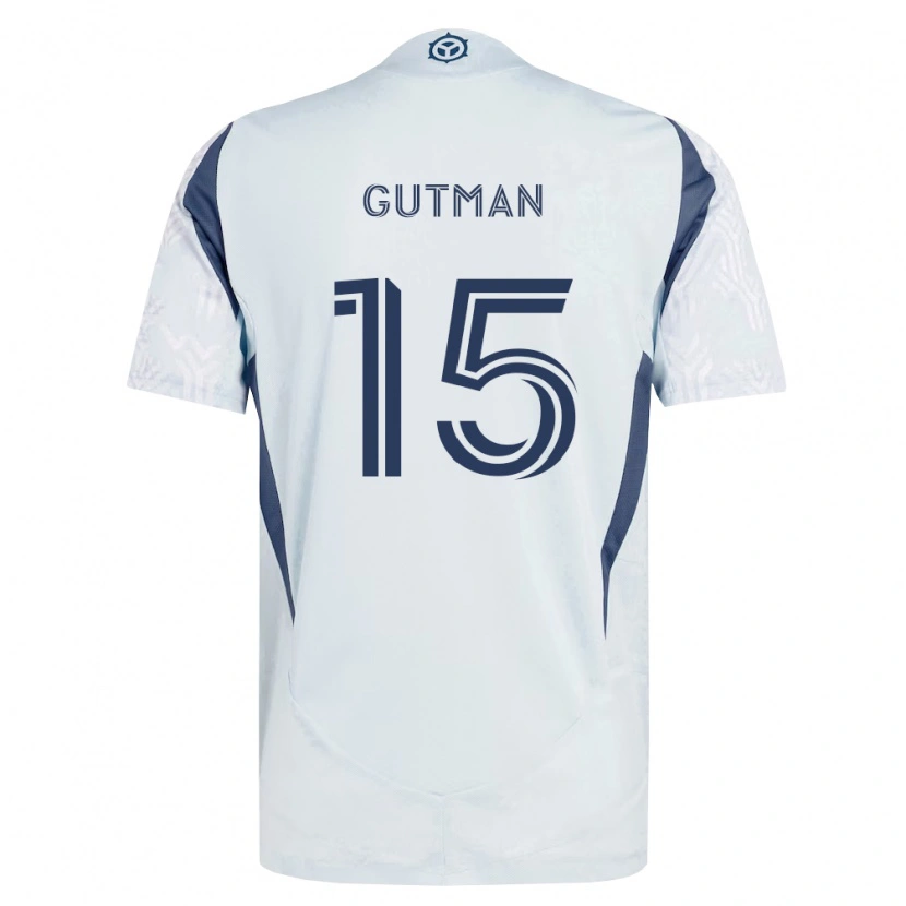 Danxen Homme Maillot Andrew Gutman #15 Bleu Gris Blanc Tenues Extérieur 2026/27 T-Shirt