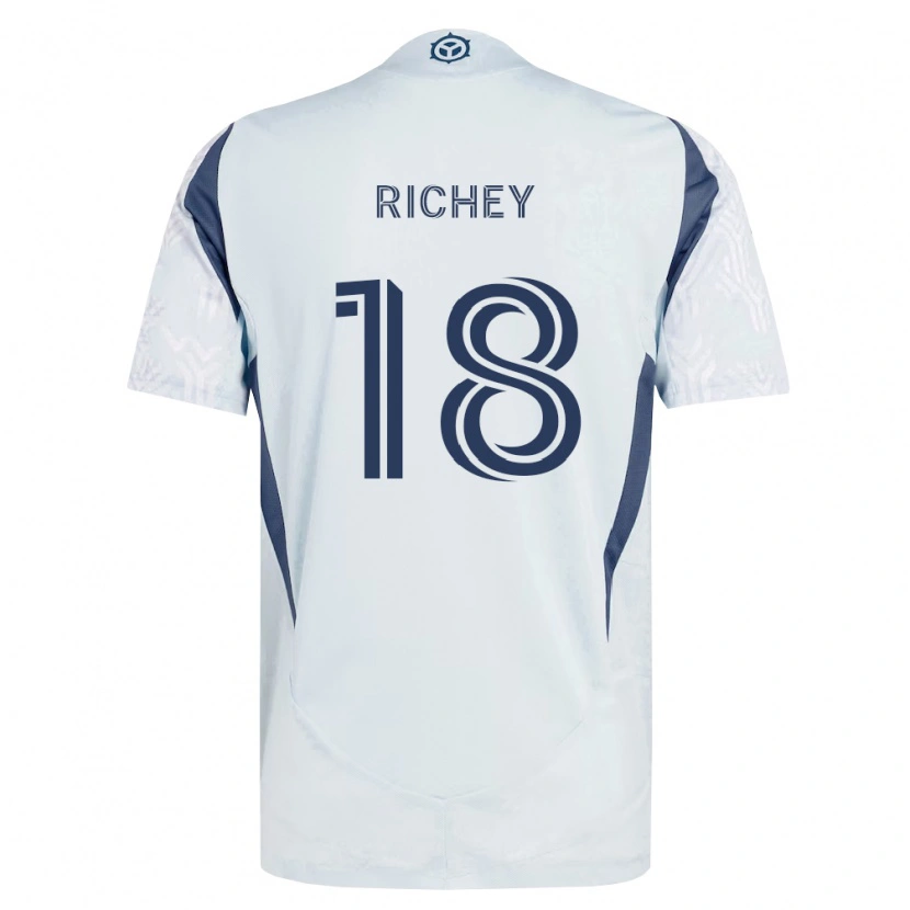 Danxen Homme Maillot Spencer Richey #18 Bleu Gris Blanc Tenues Extérieur 2026/27 T-Shirt