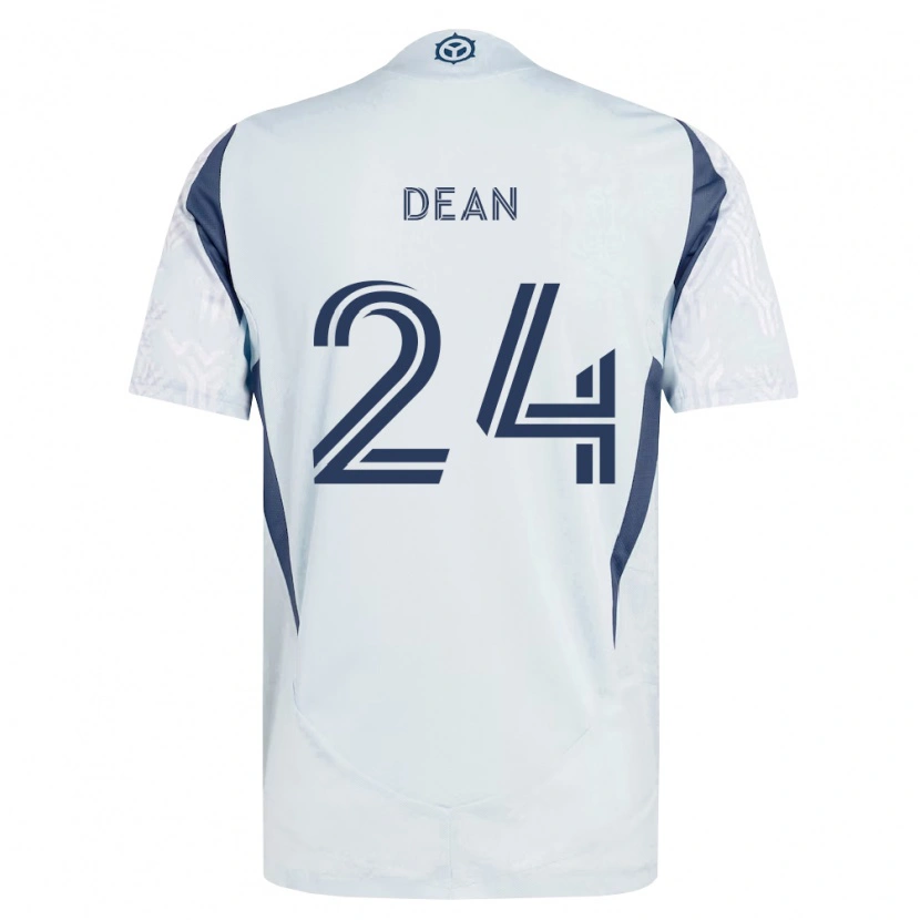 Danxen Homme Maillot Jonathan Dean #24 Bleu Gris Blanc Tenues Extérieur 2026/27 T-Shirt