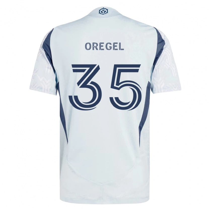 Danxen Homme Maillot Sergio Oregel #35 Bleu Gris Blanc Tenues Extérieur 2026/27 T-Shirt