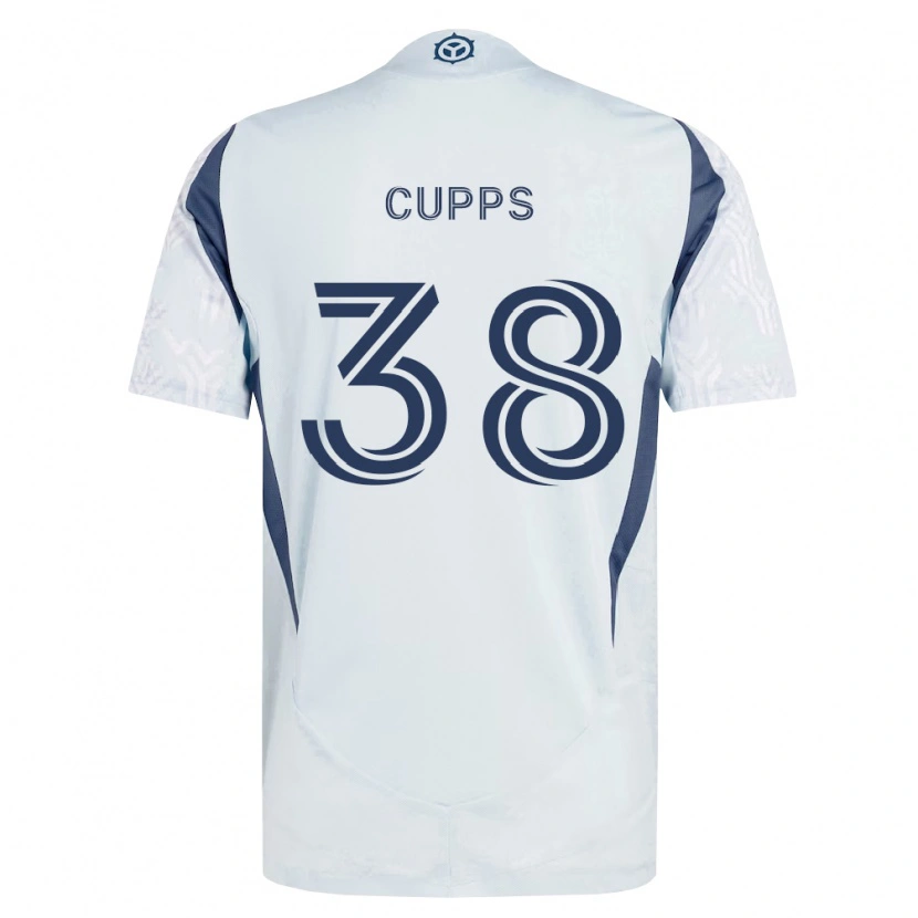 Danxen Homme Maillot Christopher Cupps #38 Bleu Gris Blanc Tenues Extérieur 2026/27 T-Shirt