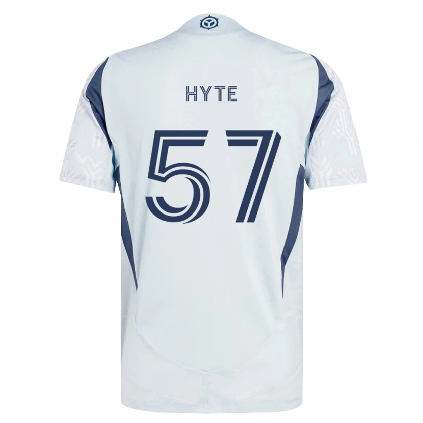 Danxen Homme Maillot Darris Hyte #57 Bleu Gris Blanc Tenues Extérieur 2026/27 T-Shirt
