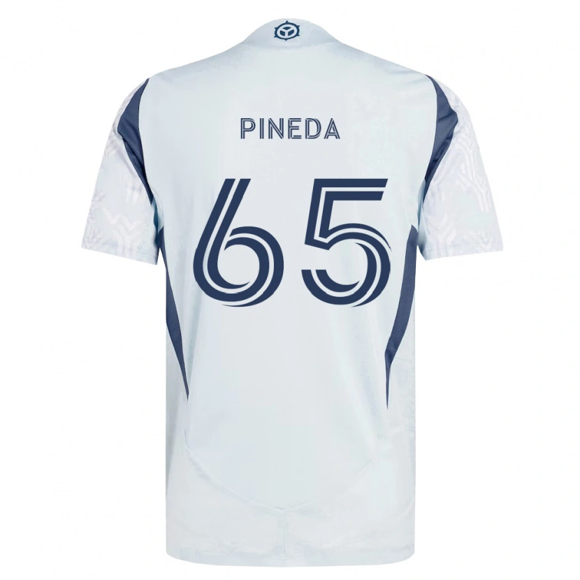 Danxen Homme Maillot Oscar Pineda #65 Bleu Gris Blanc Tenues Extérieur 2026/27 T-Shirt
