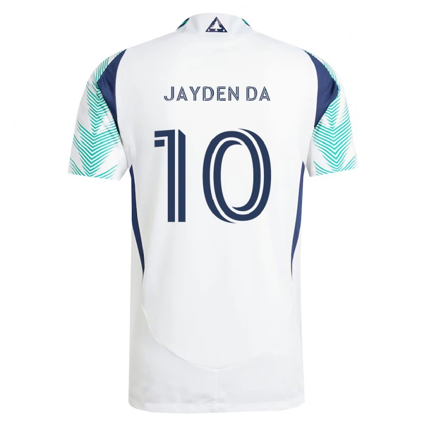 Danxen Homme Maillot Jayden Da #10 Blanc Bleu Marine Vert Clair Tenues Extérieur 2026/27 T-Shirt