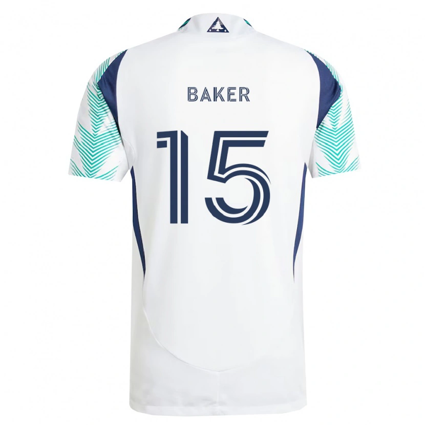 Danxen Homme Maillot Cody Baker #15 Blanc Bleu Marine Vert Clair Tenues Extérieur 2026/27 T-Shirt