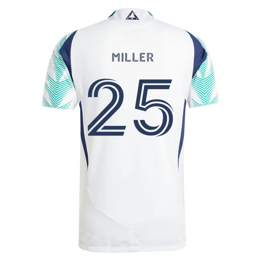 Danxen Homme Maillot Peyton Miller #25 Blanc Bleu Marine Vert Clair Tenues Extérieur 2026/27 T-Shirt