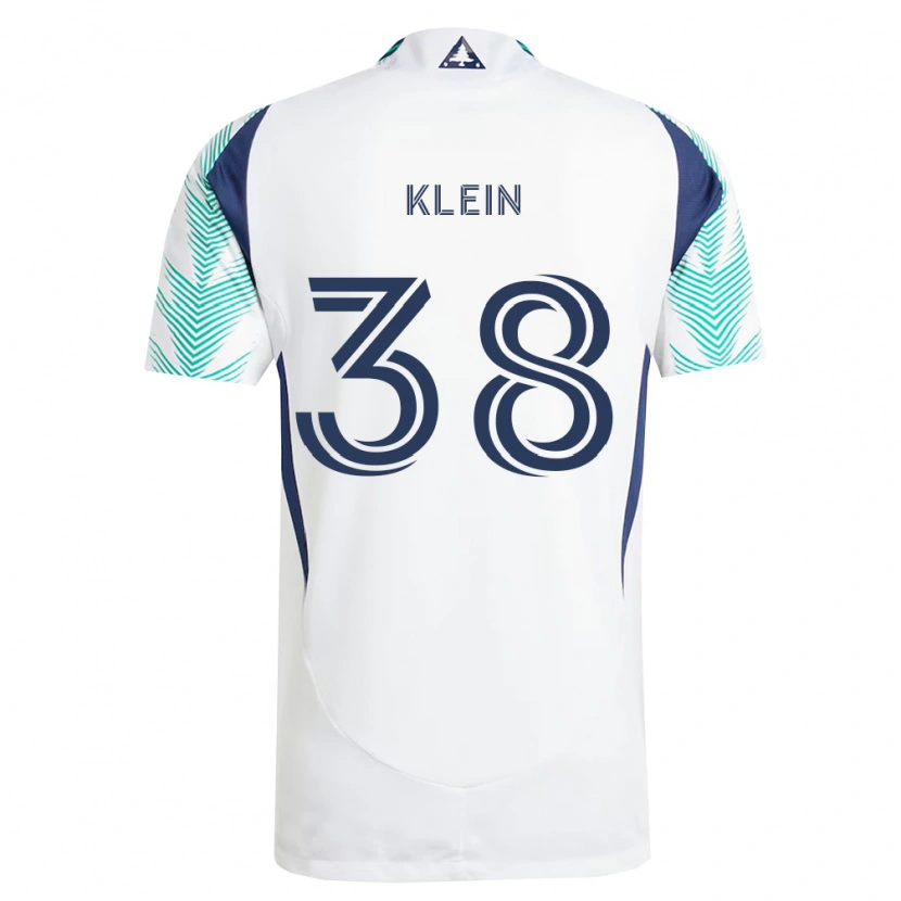 Danxen Homme Maillot Eric Klein #38 Blanc Bleu Marine Vert Clair Tenues Extérieur 2026/27 T-Shirt